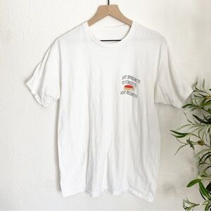Eat Spaghetti to Forgetti Your Regretti Funny Pasta Graphic Tee White Unisex M